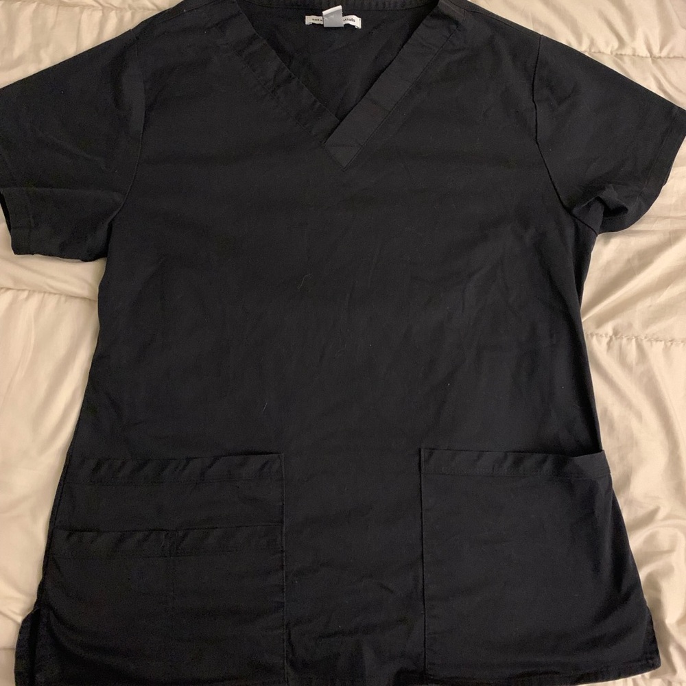 Amazon Essentials Black Scrub Top Medium